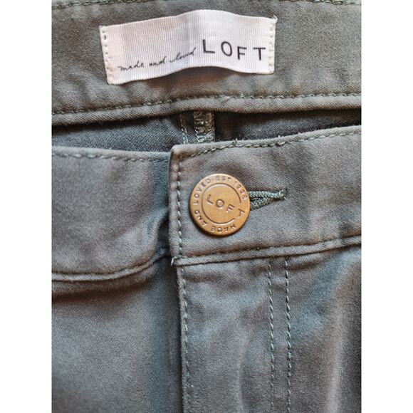 LOFT Leggings size 31/12 womans olive gree - Picture 3 of 5